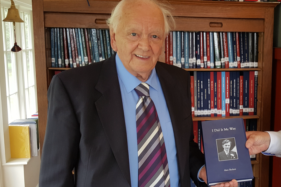 LifeBook Memoirs author Alan Beckett with his private autobiography.