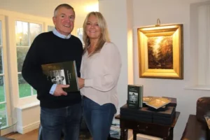 LifeBook author Peter Barfoot holding his private autobiography.