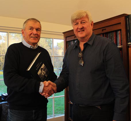 LifeBook author Peter Barfoot with LifeBook Memoirs co-founder Roy Moed.