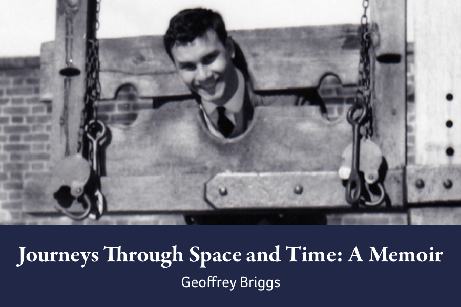 Part of the cover of Journeys Through Space and Time: A Memoir by Geoffrey Briggs.